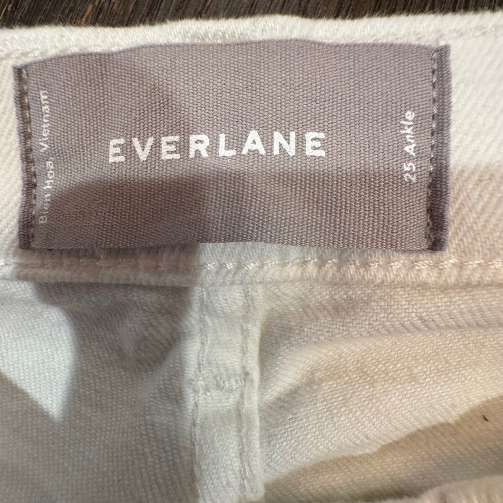Everlane The High Rise Skinny Jean Ankle Women Cream Size 25 NWT - Picture 5 of 9